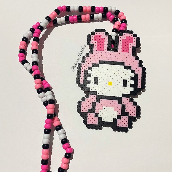Hello Kitty Jewelry - Hello Kitty Pink Bunny Necklace Kandi Costume spring